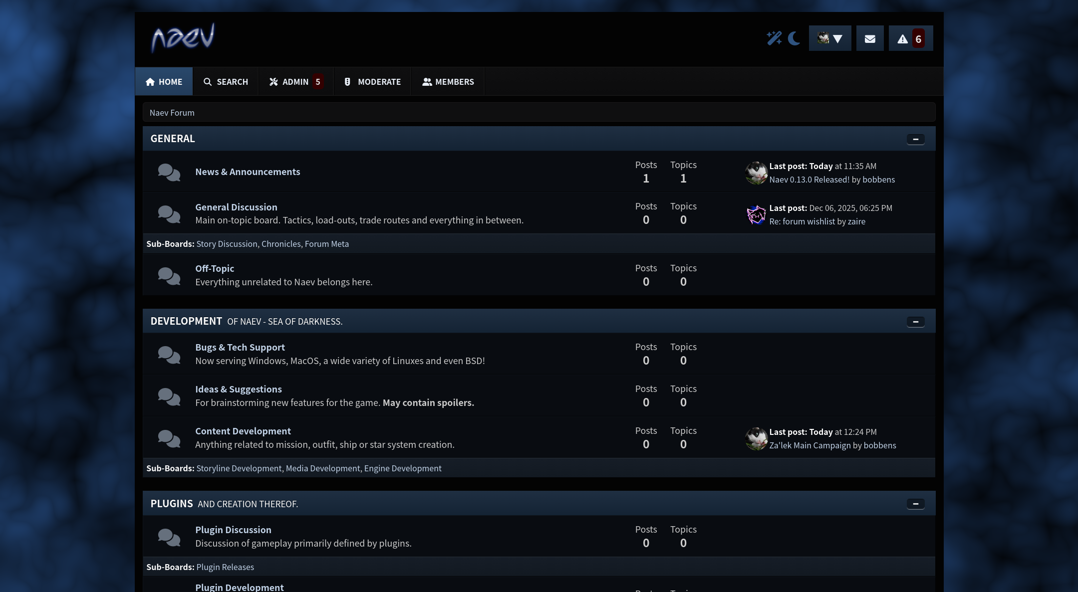 Only YOU can help populate the new Naev forums!